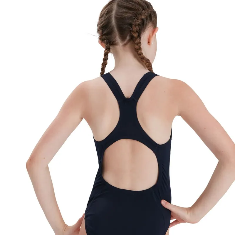 Speedo Girls' ECO Endurance+ Medalist Swimsuit True Navy-5